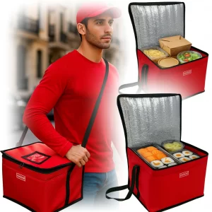 Bolso termico delivery morral 28 litros viandas, helado o sushi