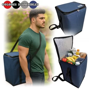 bolso morral conservadora termica botellas bebidas viandas camping o delivery