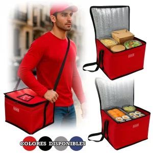 bolso conservadora morral termico viandas sushi bebidas helado hamburguesas mensajeria delivery o camping