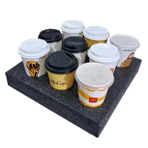 portavasos cuadrado termico para 9 vasos para delivery bebidas y vasos de cadenas de comida rapida