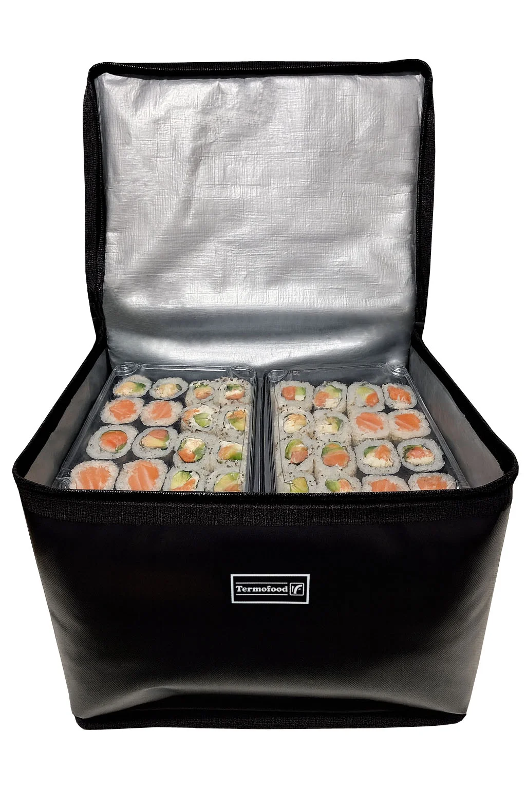 bolso termico delivery sushi exterior plastico