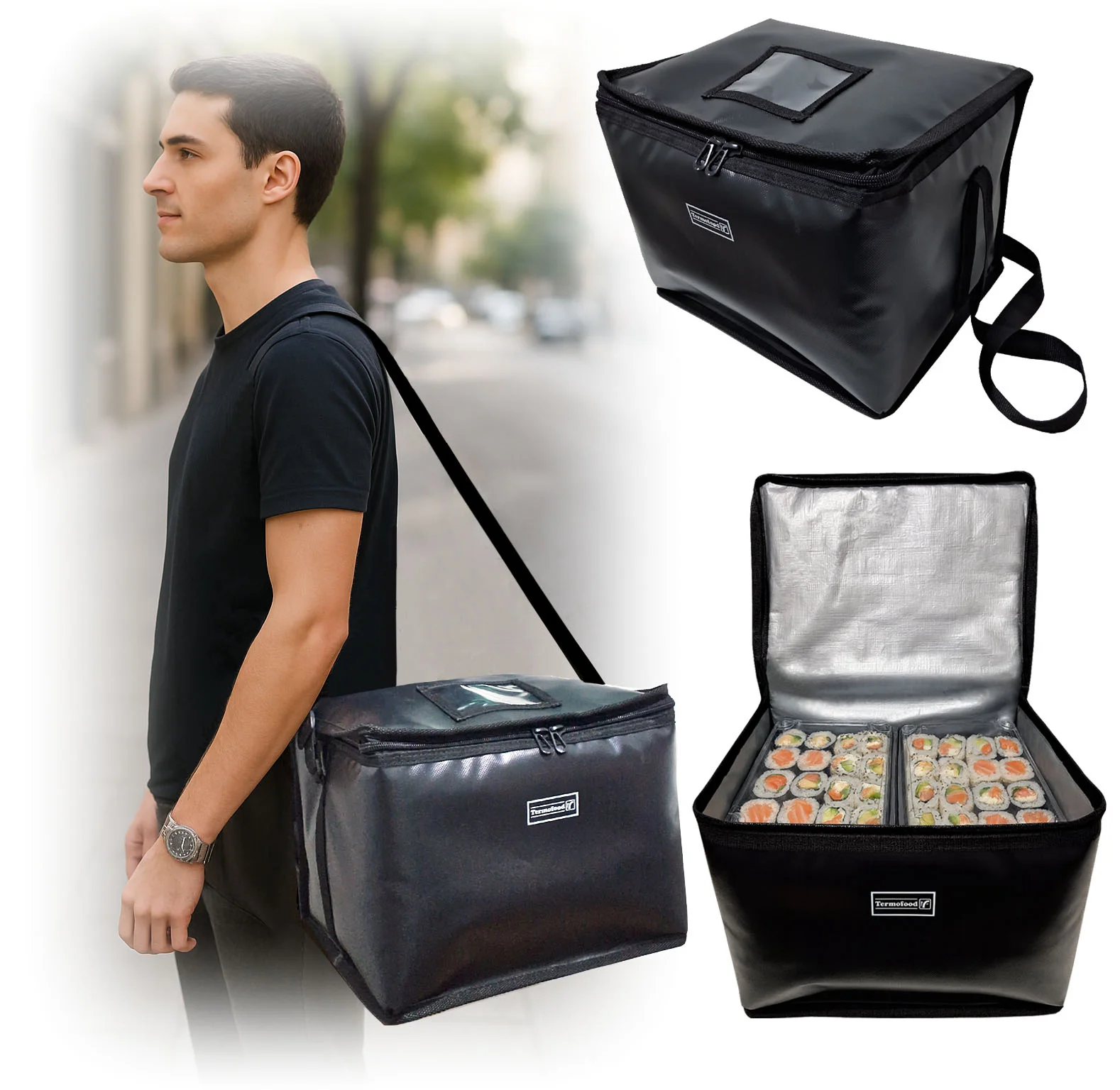 bolso morral termico conservadora termica delivery sushi helado viandas camping Termofood