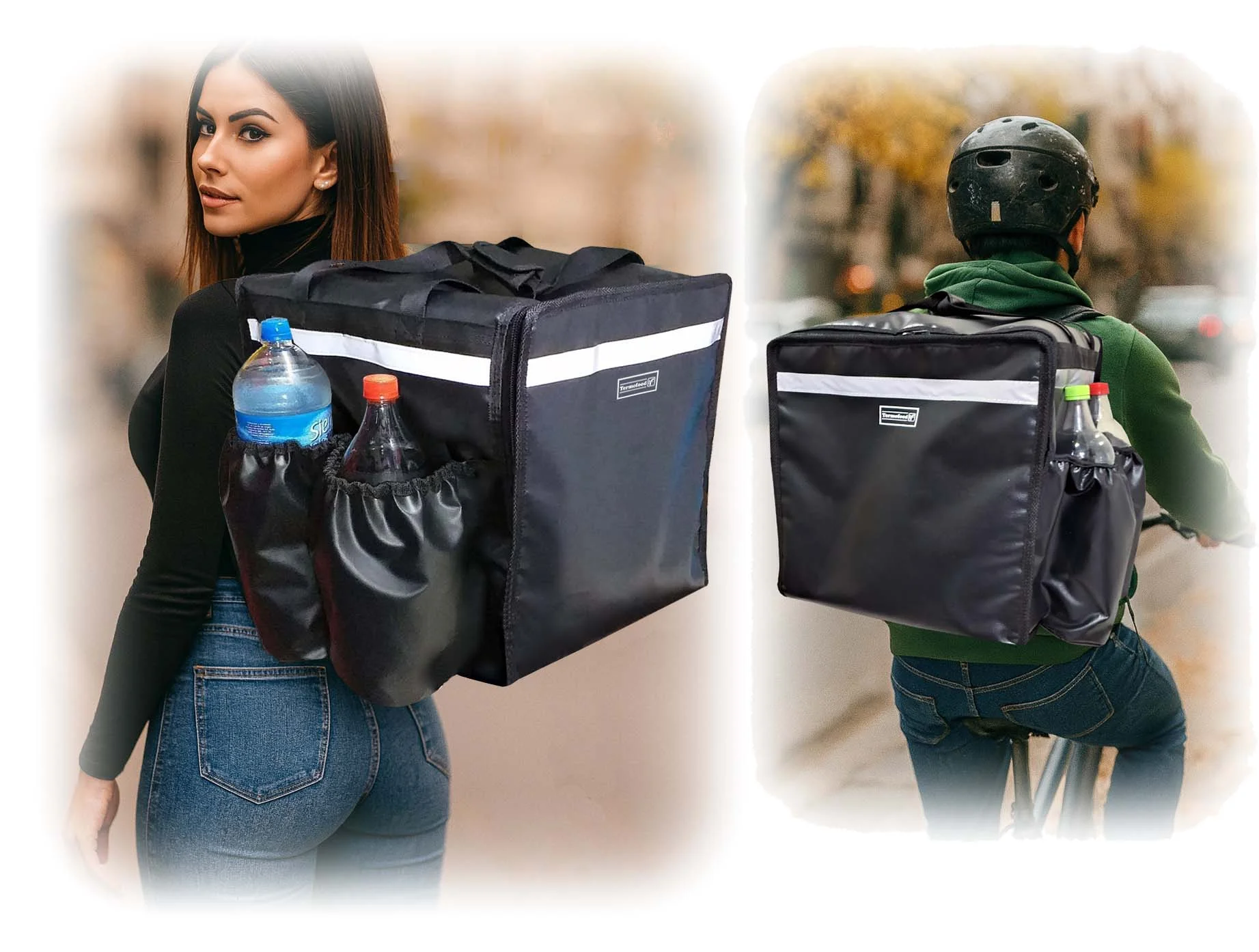 mochila termica delivery pizzas apps delivery mensajeria reparto botelleros bebidas