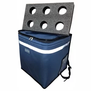 mochila termica delivery tapa por arriba mas portavasos termico