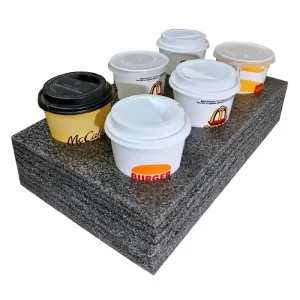 portavasos termico delivery para 6 vasos fast food altura 8 cm.