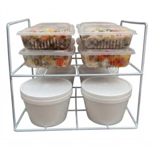 rejilla rack parrilla reja separador organizador estructura de un estante delivery viandas sushi pizzas reparto