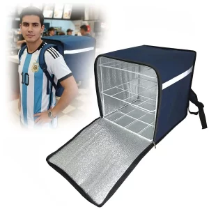mochila termica delivery tapa frontal con rejilla Termofood
